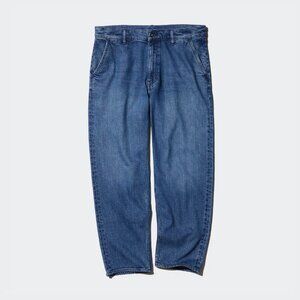 Uniqlo Relaxed Ankle Jeans - Unisex M - 66 Blue